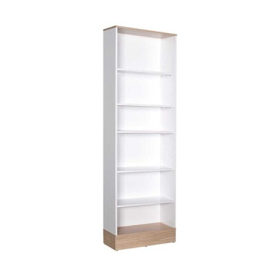 Photo of Adore Bookcase - 6 Tier Bookshelf - Italian Oak/White - 5 year Warranty