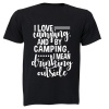 Camping - Drinking Outside - Adults - T-Shirt Photo