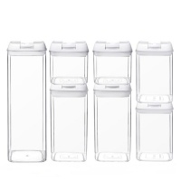 7 Pieces Of Airtight Sealed Food Storage Container Set White