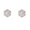 Stella Luna Honeycomb Earring- Swarovski Clear crystal Rosegold Photo