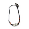No Memo - Braided Legend Bracelet With Handcuffs Pendant and Beads - Black Photo