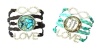 Urban Charm Set of 2 Infinity Cabochon Bracelets Crystal - Black Blue Photo