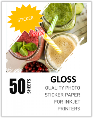 Photo of Inkjet Glossy Sticker Paper