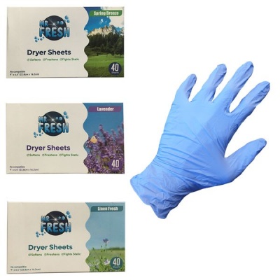 Mr Fresh Dryer Sheets and Protective Gloves Combo