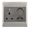 16 AMP Plug New RSA Socket Schuko For 4 X 4 Box in Silver Photo