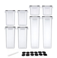 8 Pieces Airtight Food Storage Container BPA Free Pantry Organizer with Labels