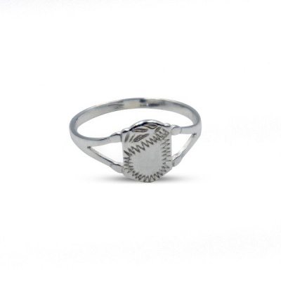 Photo of Broadway Jewellers Silver Broadway Jewellers - 925 Sterling Silver Baby Signet Ring - Shield