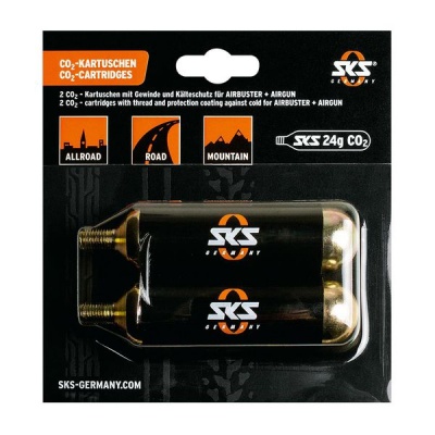 Photo of SKS Germany SKS CO2 Tyre Inflator Cartridges for Bikes 24 G with Thread – Set of 2
