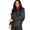 Quiz Ladies Glitter Knitted Jumper - Black Photo