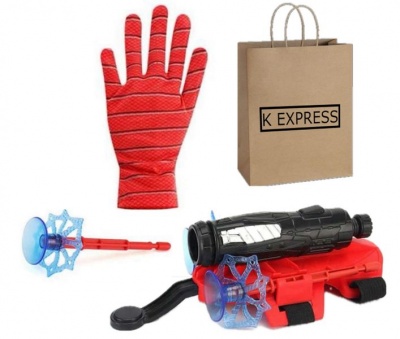 Sticky Suction Cup Web Shooter with Glove and K Express Bag