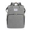 Multifunctional Diaper Bag Folding Bed Grey Photo