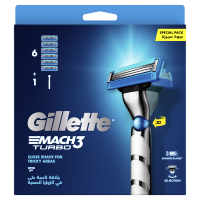 Gillette Mach3 Turbo 3D Razor Handle 6 Blades