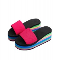 Pink Rainbow Platform Sandals