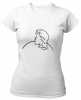 PepperSt Ladies White T-Shirt - Optical Illusion - Faces Photo