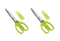 Stainless Steel 5 Blades Multipurpose Vegetable Fruits Scissors 2 Pack