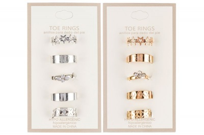 Photo of Trans Continental Marketing - Silver & Gold Toe Rings - 10