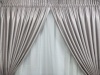 Lace Rosegold and Brown Sun Block Curtain - 2.5 x 2.4m Photo