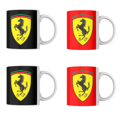 4 Piece Ferrari Coffee Mug Set
