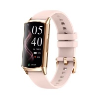 Health Monitoring Smart Wristband with HD AMOLED Display Pink