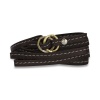 No Memo - Versatile Leather Bracelet Choker Belt Anklet - Dark Brown Photo
