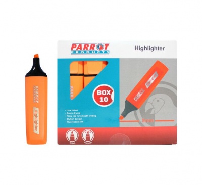 Photo of Parrot Products Parrot Marker Highlighter Box 10 - Orange