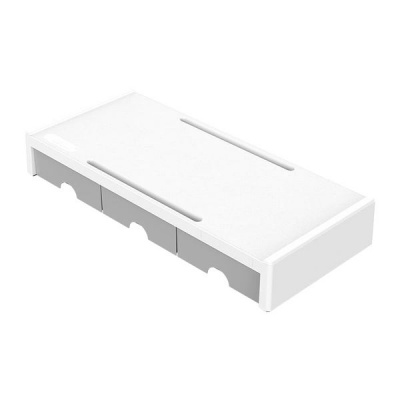 Photo of Orico Monitor Stand Riser White With Grey Draws