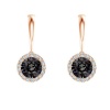Civetta Spark Helena earring - Swarovski Silver Night Crystal Rosegold Photo
