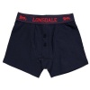 Lonsdale Junior Boys 2 Pack Boxers - Navy/Red Photo