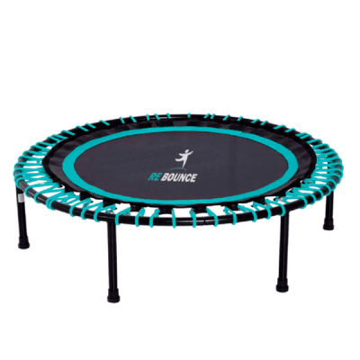 Re Bounce Round Fitness Rebounder and Trampoline Celeste Turquoise