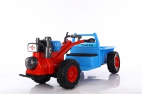 Baneen Kids Ride on Elctric Tractor with Trailer Battery Powered Blue Red