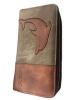 Vivace - Women Dolphin Wallet with Double Zipped Compartments - Brown Photo