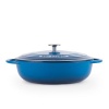 Capri Exclusive Homeware 25 Year Warranty Capri 30cm Enamel Coated Blue Cast Iron Casserole Photo