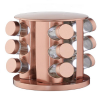 12 piecess Spice Dispenser in a Rotating Rack - Rose Gold Photo