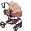 BABY Pram Stroller - 4 Wheel 3" 1 Function Foldable With Car Seat-Brown Photo