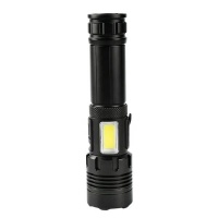 Waterproof Zoomable Cob Rechargeable Flash Light Led Flashlight