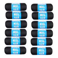 Brazilian Wool Hair Acrylic Yarn 12 Pack