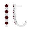 Civetta Spark Jolie Hoop-With Swarovski Ruby Crystal Photo
