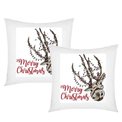 Photo of PepperSt - Scatter Cushion Cover Set - Merry Christmas Deer