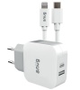 Snug 2 Port 30W PD Wall Charger With MFI To Type-C Cable-White Photo