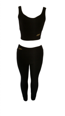 Photo of Shameless Persistence SP - Gym Outfit 1 Mesh Back Crop Top With Mesh Sided Tights: Divine