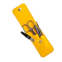 Kellermann 3 Swords Manicure Set in a Yellow Case 4 Piece