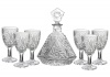 Giftbargains Elegant 7 Piece Clear Glass Decanter Set with 6 Wine Glasses Photo