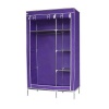 BetterBuys Double Canvas Storage Wardrobe Cupboard With Protective Cover - Purple Photo