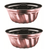 Berlinger Haus 2 Piece Flower Shape Bundt Pan Set - iRose Collection Photo