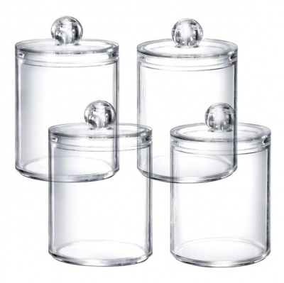 Maison Maisonware Bathroom Accessory Qtip Holder Jars 8 Pack