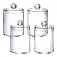 Maison Maisonware Bathroom Accessory Qtip Holder Jars 8 Pack