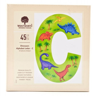 Photo of Wentworth Dinosaurs Letter C - 45 Piece Kids Alphabet Wooden Shaped Jigsaw Puzzle