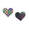 Up Tape Dark Mermaid Heart 5 Pair Nipple Pastie Set Photo