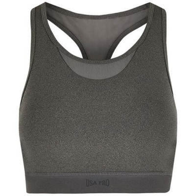 Photo of USA Pro Ladies Mid Support Bra - Charcoal Marl [Parallel Import]