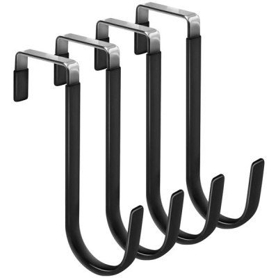 4 Pack Door Hangers Hooks with Rubber Prevent Scratches Heavy Duty Hooks